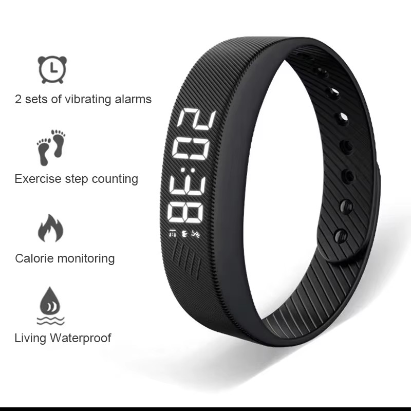 Android Smartwatch Accessories - Bracelet intelligent LED numérique étanche, montre