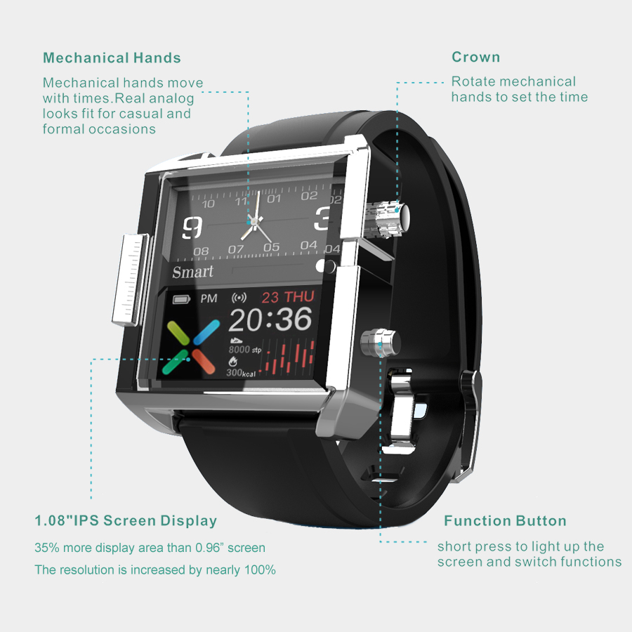 Montre connectée hybride T9 po - Smartwatch Custom avis et prix
